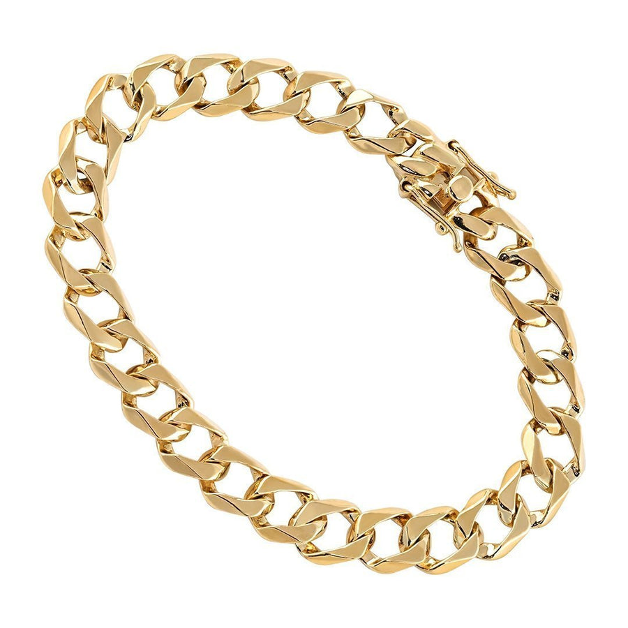 14k Yellow Gold Curb Link Bracelet 9 mm – Avianne Jewelers