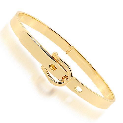 18K Solid Yellow Gold Versace Print Design Women's Bangle Bracelet! | eBay