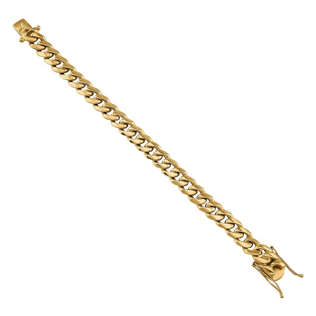 18K Yellow Gold Miami Cuban Link Bracelet