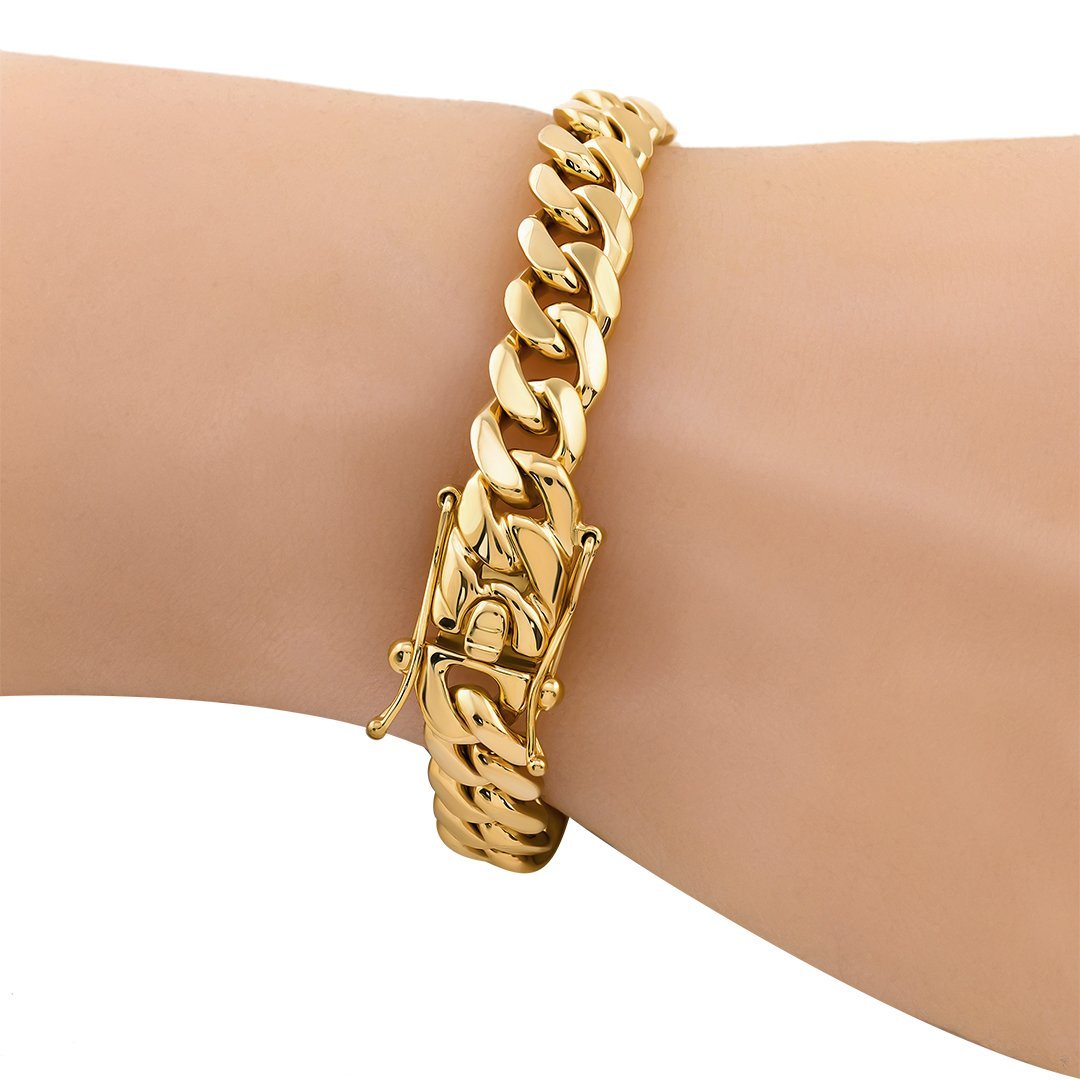 Buy 18K Solid Gold Bracelets for Women, Yellow Gold Beads Ball Bracelet  with Durable Chain Jewelry Gifts for Her, Mom, Wife, Girls 6.5