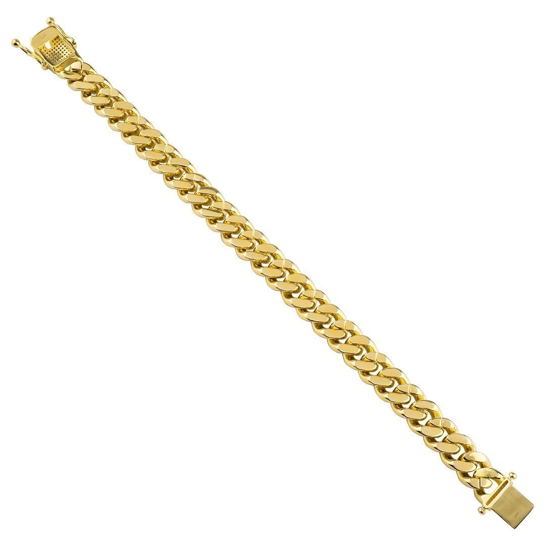 Cuban Link Bracelet 950 Silver- 12mm - GOLDZENN Jewelry 7.75
