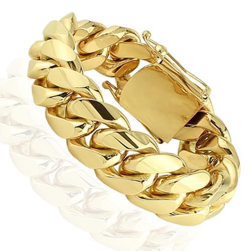 Buy 18k Gold Bracelet Chain for Men, Cuban Link Mens Bracelet