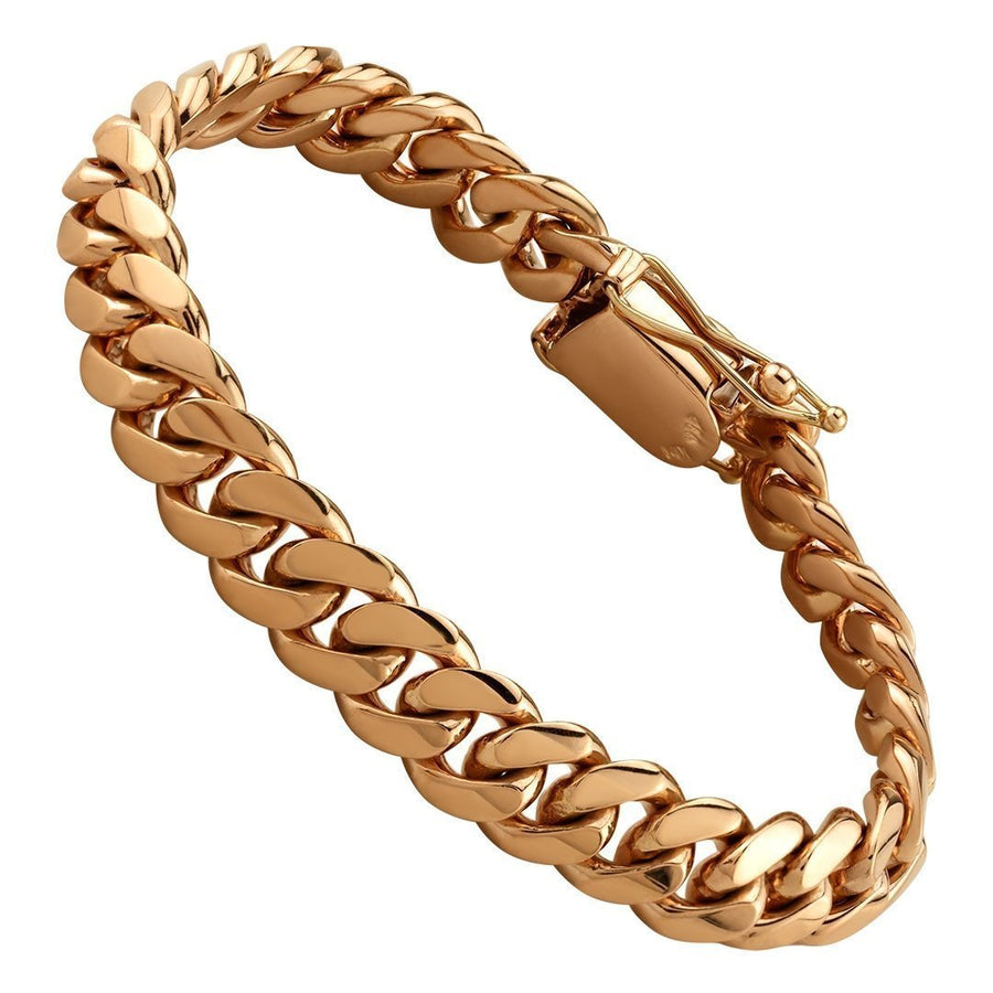 Cuban Link Bracelet in 14K Rose Gold – Avianne Jewelers