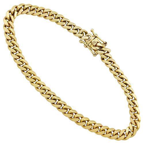 Men's & Women's 14K Yellow Gold Cuban Link Bracelet 6 mm 8 Inches long – My  Elite Jeweler