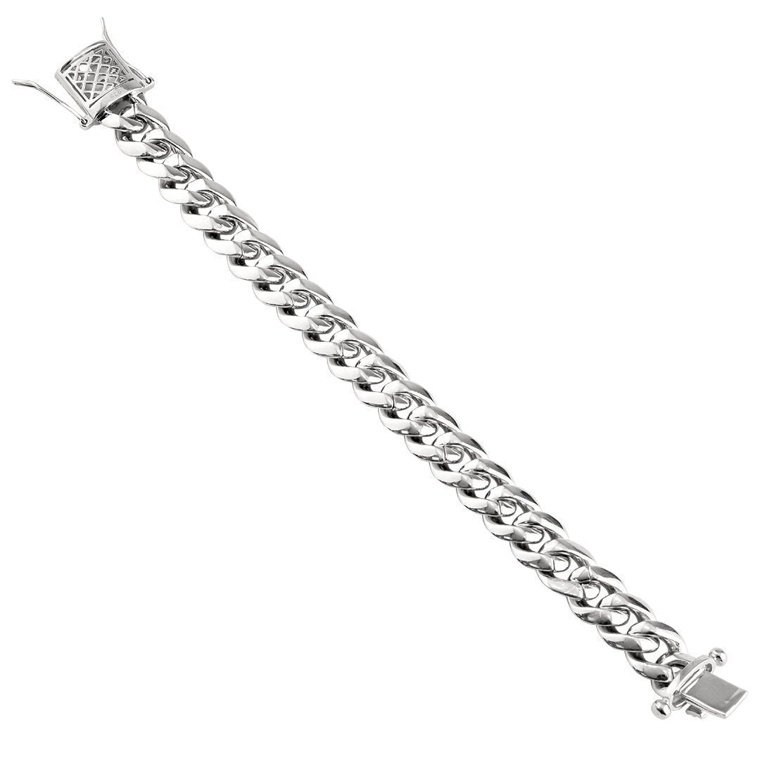 Curb chain Zancan bracelet in sterling silver with stones.