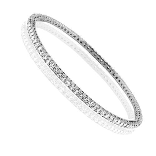 Time and Tru Women's Silver Tone Bangle Bracelet Set, 10-Piece