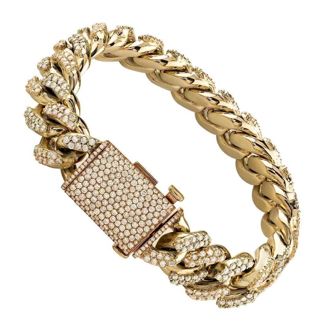 Men's Diamond Bracelet, Cuban Chain Bracelet for Men – Kingofjewelry.com