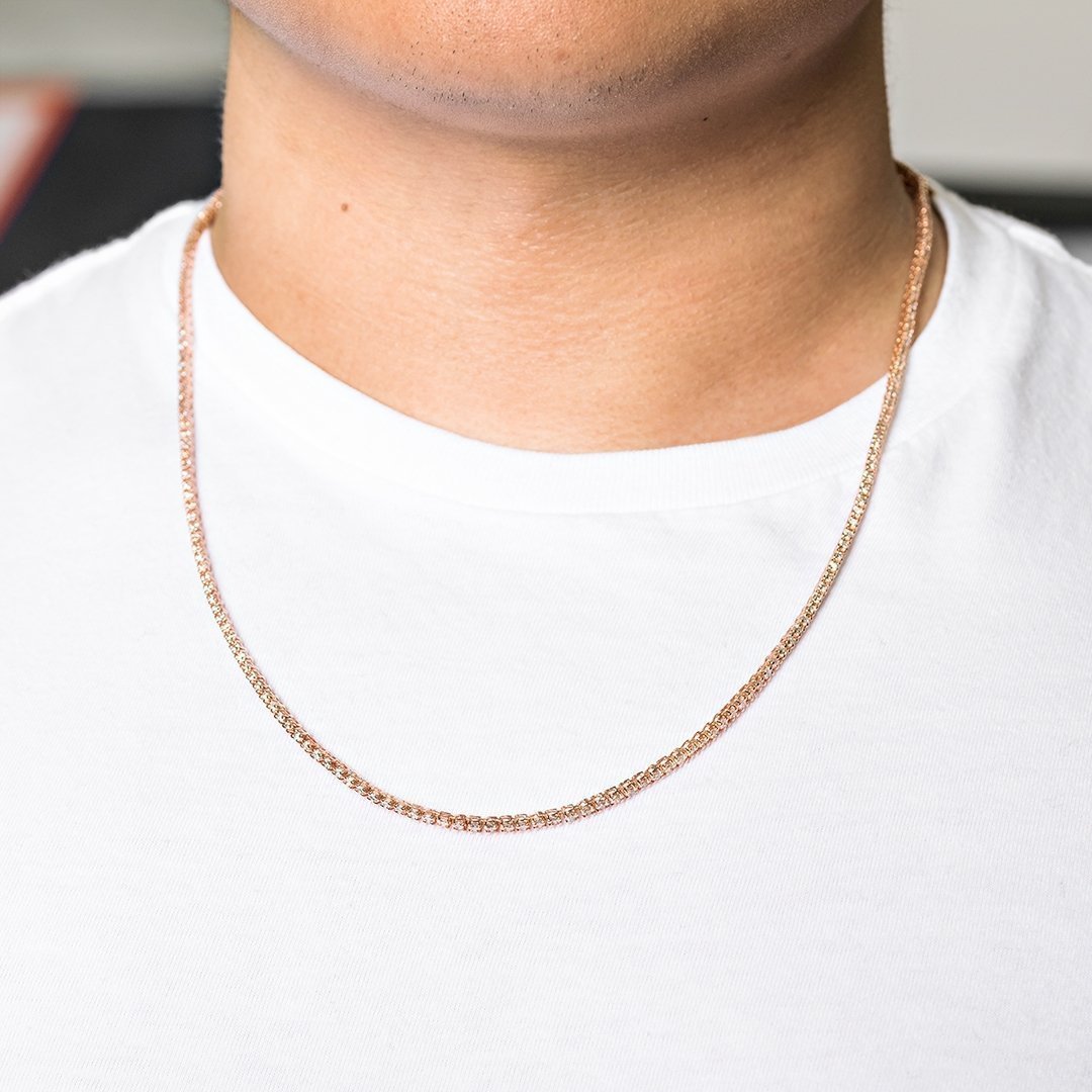 14k Rose Gold Tennis Chain 2.2 mm 5.40 Ctw – Avianne Jewelers