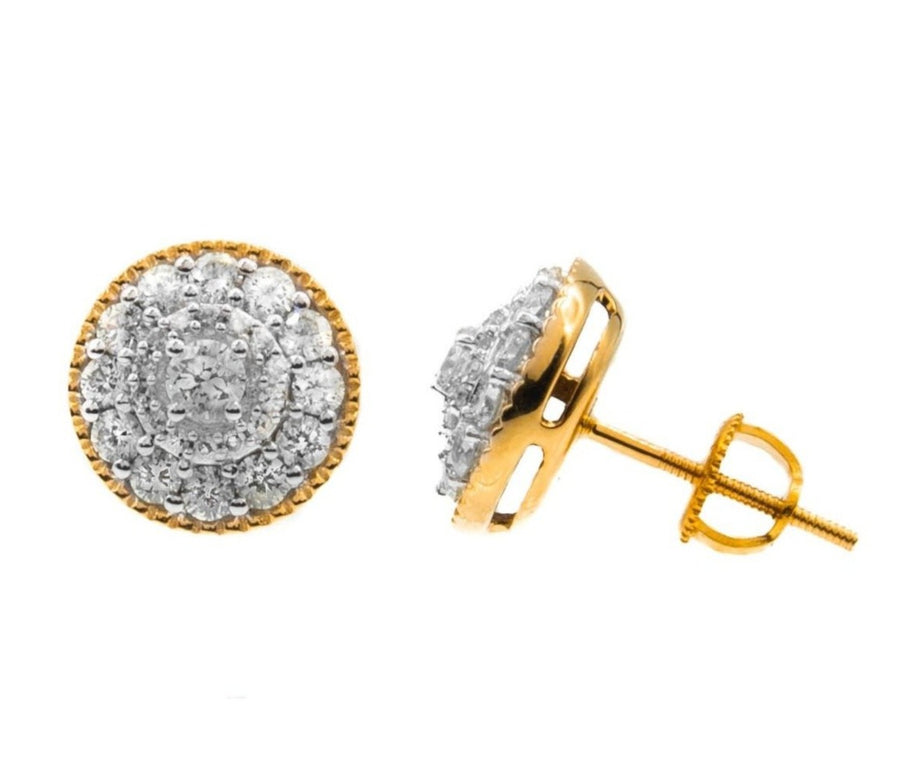 14k Yellow Gold Diamond Stud Earrings 0.85ctw – Avianne Jewelers