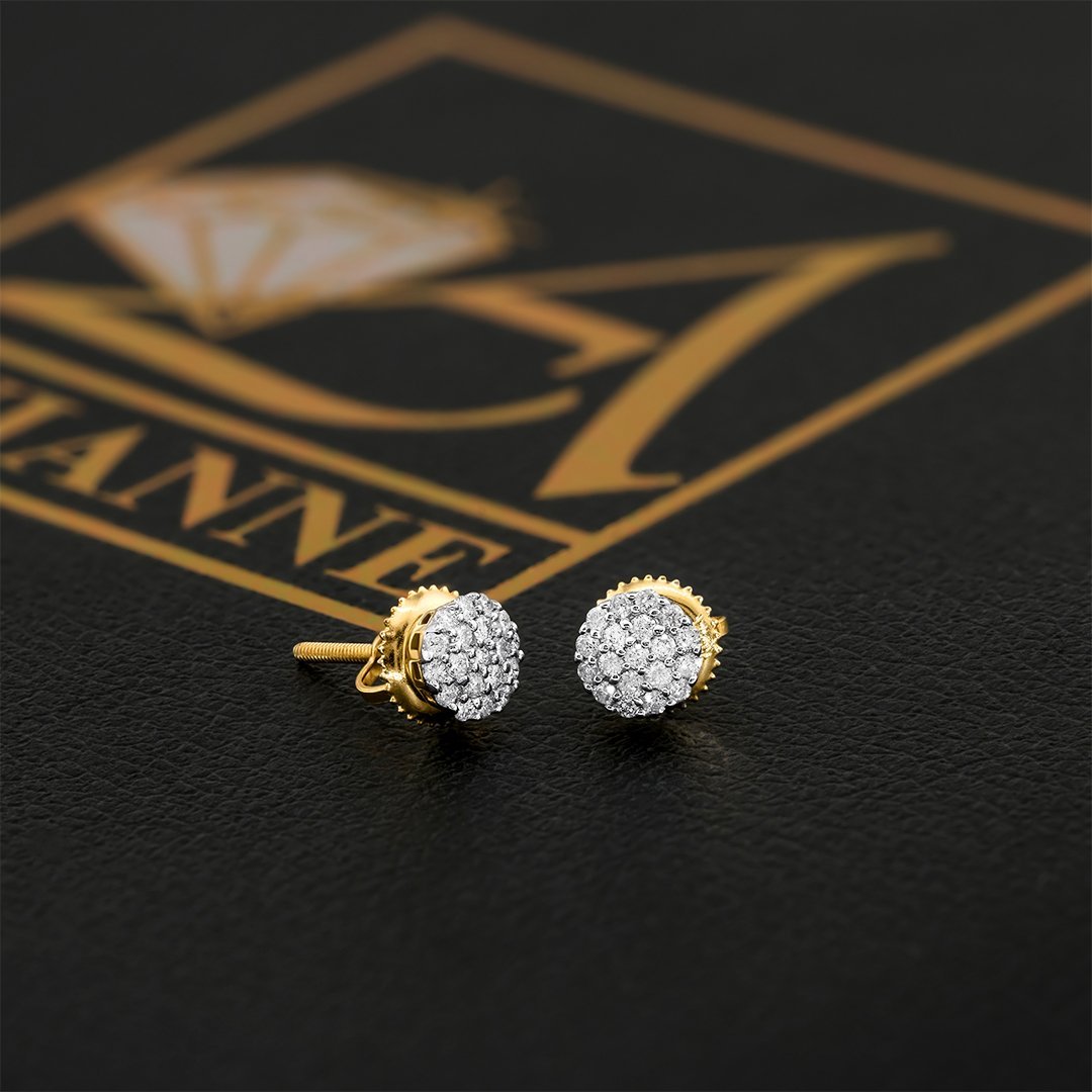 AJ-KVES112RG-1 - 14k Rose Gold Diamond Heart Earrings – H.L....