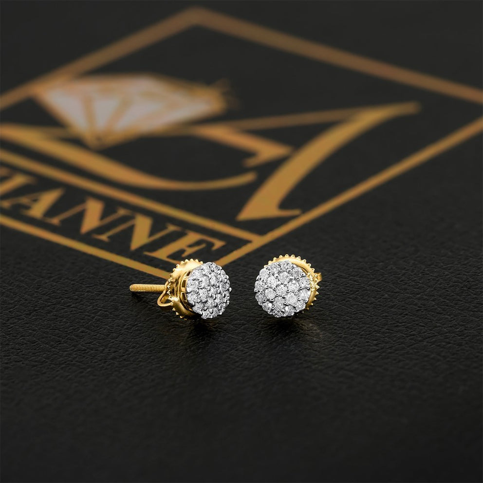 Mens Gold Diamond Earrings - Diamond Earrings For Men - Avianne & Co ...