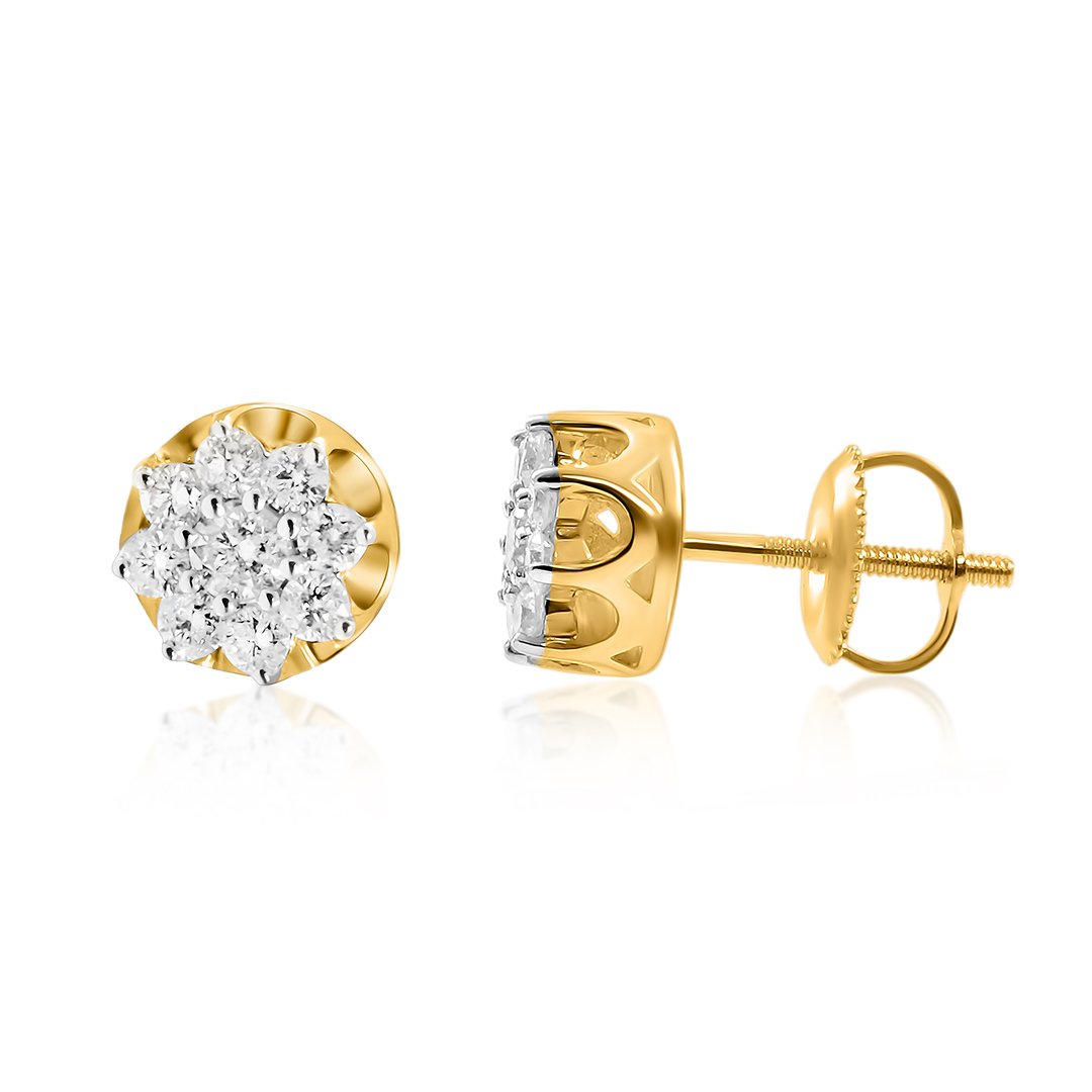 10K Solid Yellow Gold Diamond Stud Earrings 0.11 Ctw – Avianne Jewelers
