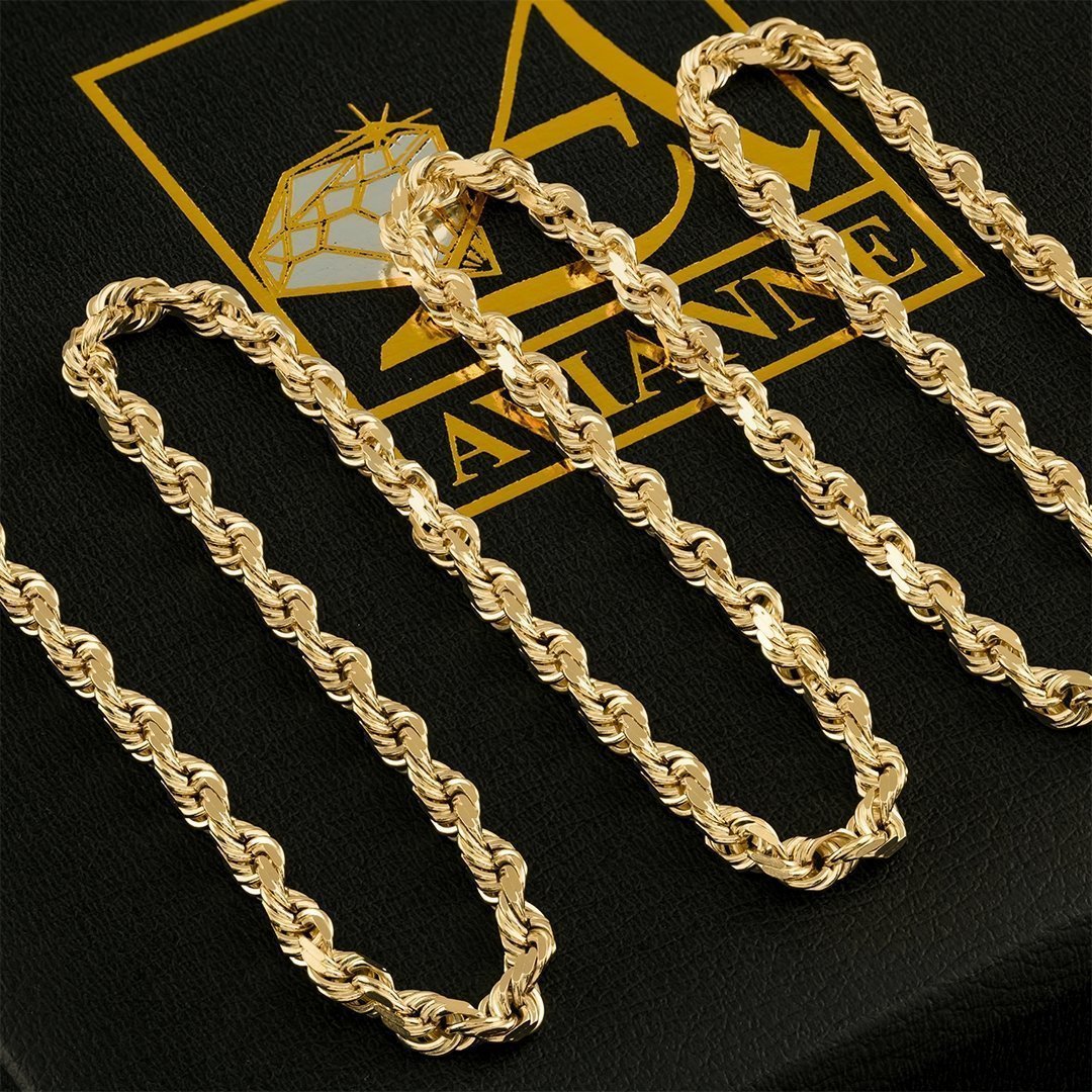 Rope Chain In Yellow Gold -6mm