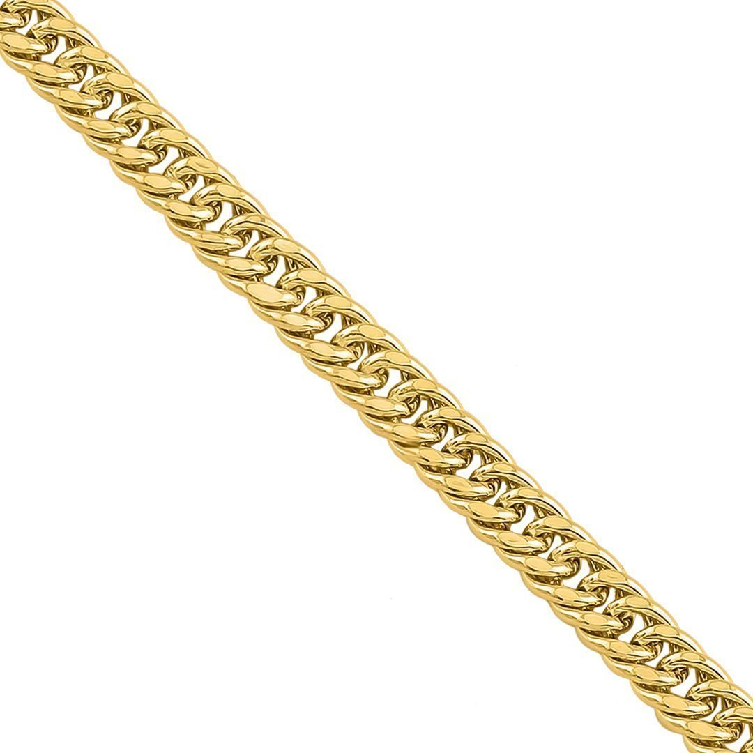 10K Yellow Gold Hollow Cuban Link Chain 4 mm