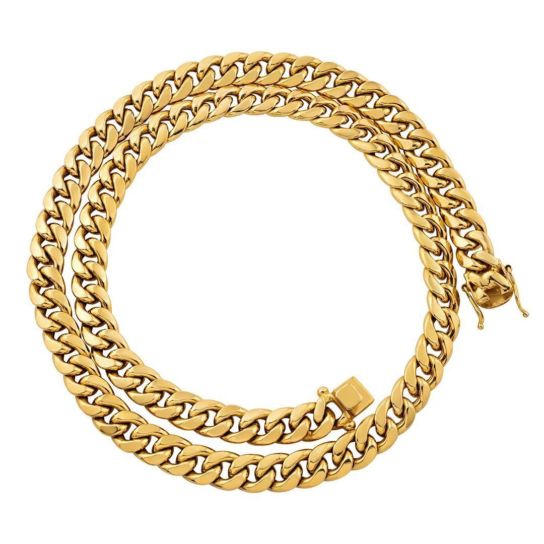 10K Yellow Gold Hollow Cuban Link Chain 11 mm – Avianne Jewelers