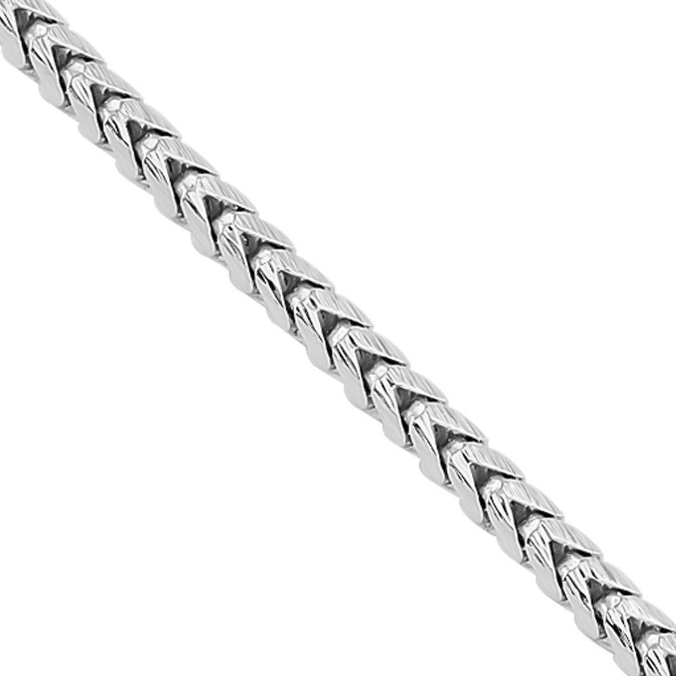 14k White Gold Mens Franco Chain 3 mm – Avianne Jewelers