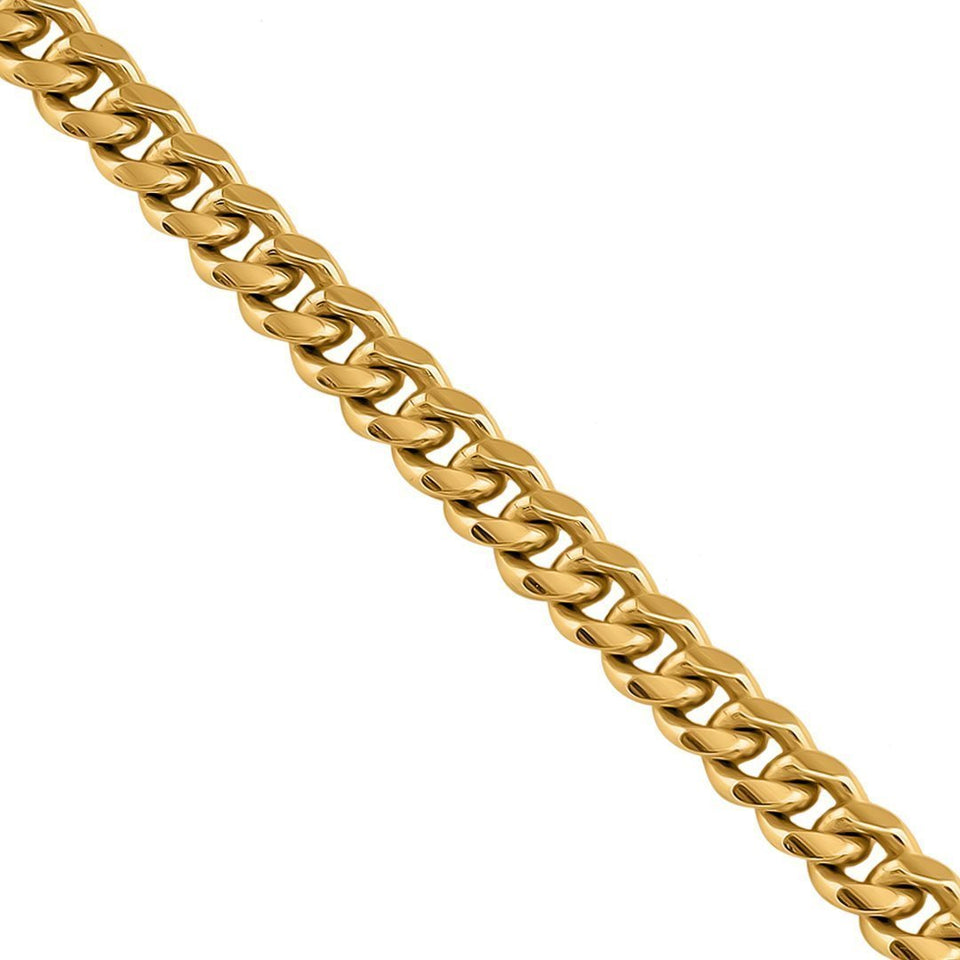 14k Yellow Solid Gold Miami Cuban Link Chain 5 mm – Avianne