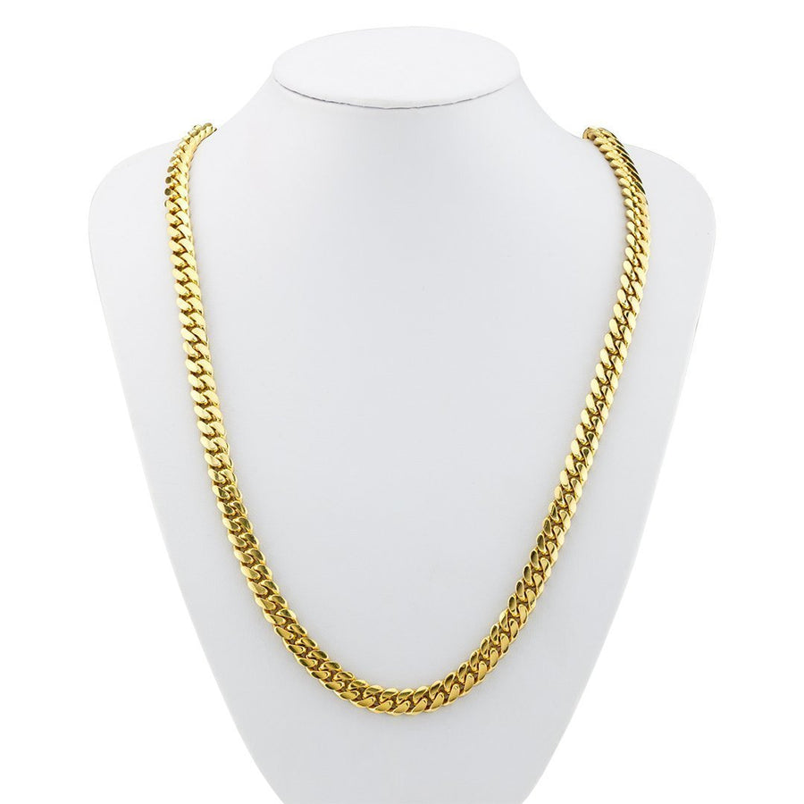 14k Yellow Gold Solid Mens Cuban Link Chain 8.25 mm – Avianne Jewelers