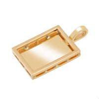 Thumbnail for 14k yellow gold Rectangle Memory Pendant