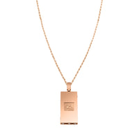 Thumbnail for Men's Rose Gold & Diamond Rectangle Pendant