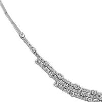 Thumbnail for 14K White Solid Gold Womens Diamond Necklace 8.37 Ctw