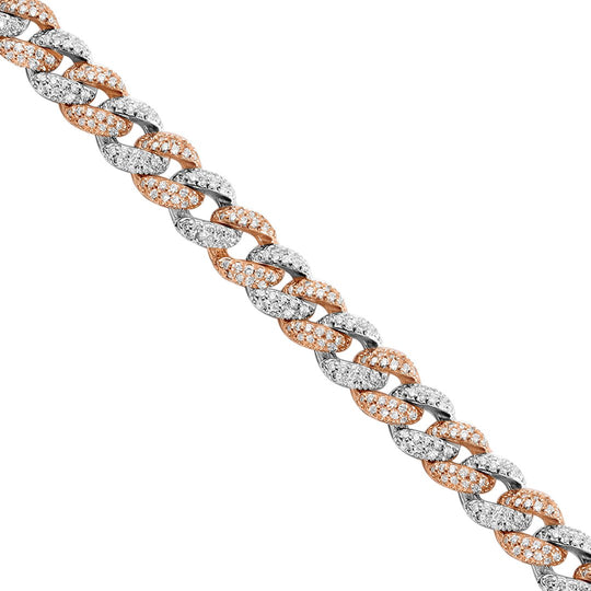 14k White Gold Diamond Cuban Link Chain 14.5 mm 21.11 Ctw – Avianne Jewelers