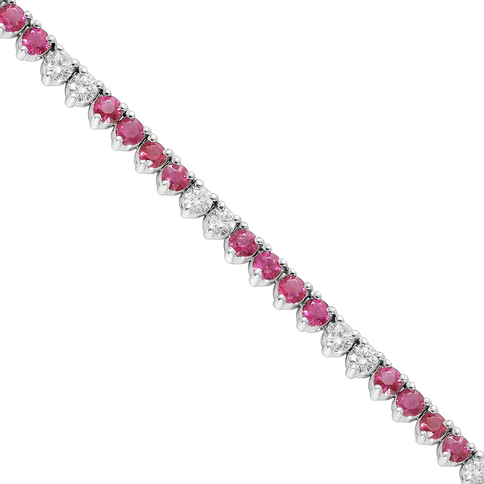 Red diamond tennis on sale chain