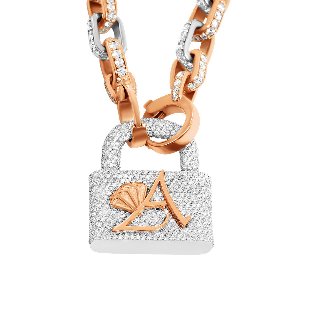 Louis Vuitton Cuban Chain Necklace Metal And Enamel
