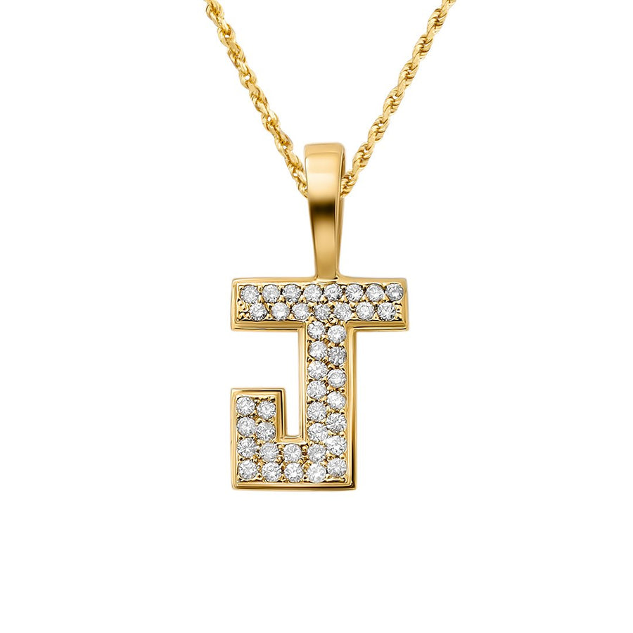 14k diamond letter J pendant 0.5 ctw – Avianne Jewelers