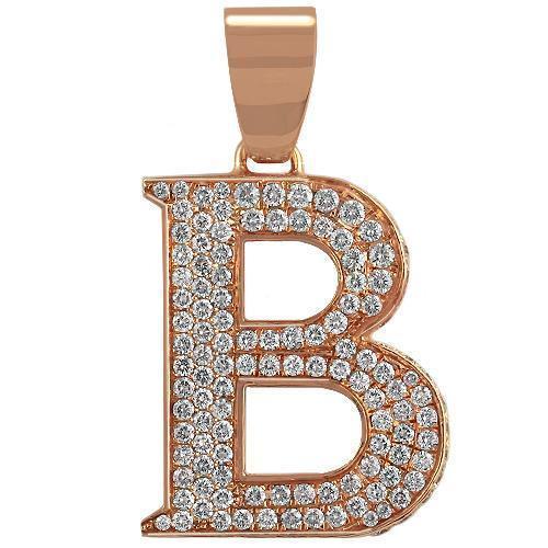Diamond B Initial Circle Pendant Necklace in Yellow Gold | New York  Jewelers Chicago