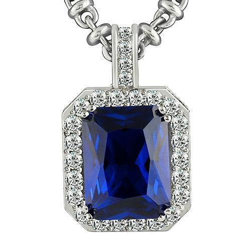 Buy Natural Blue Sapphire Pendant Sterling Silver Sapphire Alloy, Stone  Pendant for men and women Online at Best Prices in India - JioMart.