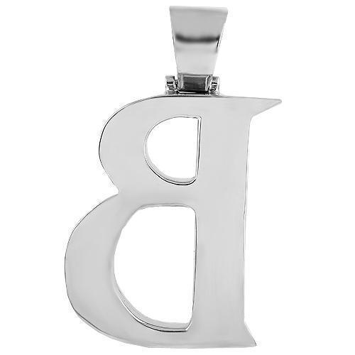 B letter with diamond hand-crafted design chain pendant combo for men –  Soni Fashion®