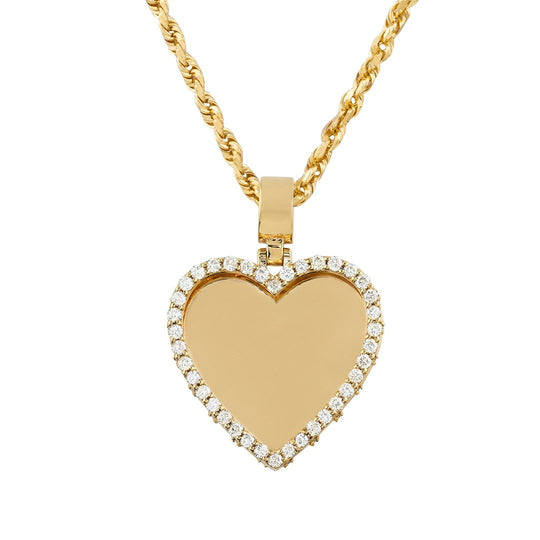 14k Yellow Gold Heart Pendant 1.59 Ctw