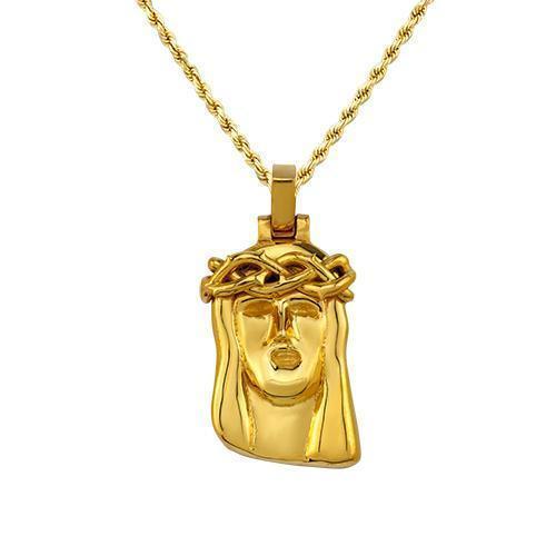 14K Yellow Gold Jesus Head Pendant – Avianne Jewelers