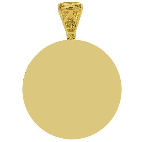 1m Fashionable Stainless Steel Gold Color Round Plate Pendant