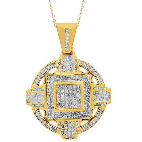 Buy Square Titanium Diamond Pendant For Men Online | CaratLane