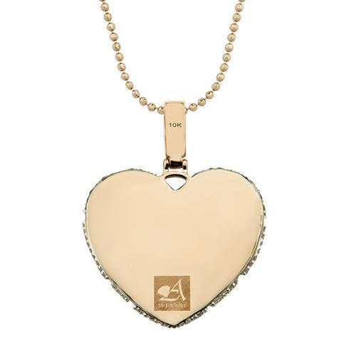 Diamante Love Locks Rose Gold Plated Heart Lock Necklace Gift Boxed 319527