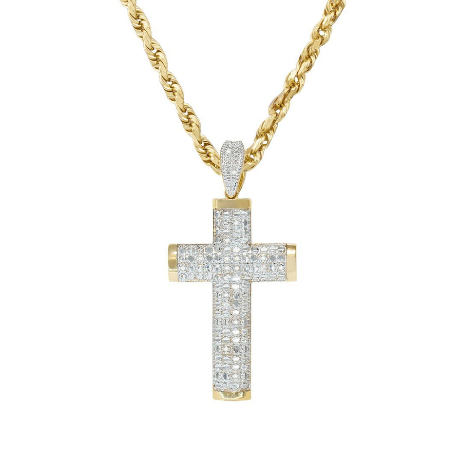 10k Yellow Gold Diamond Cross Pendant 0.20 Ctw – Avianne Jewelers