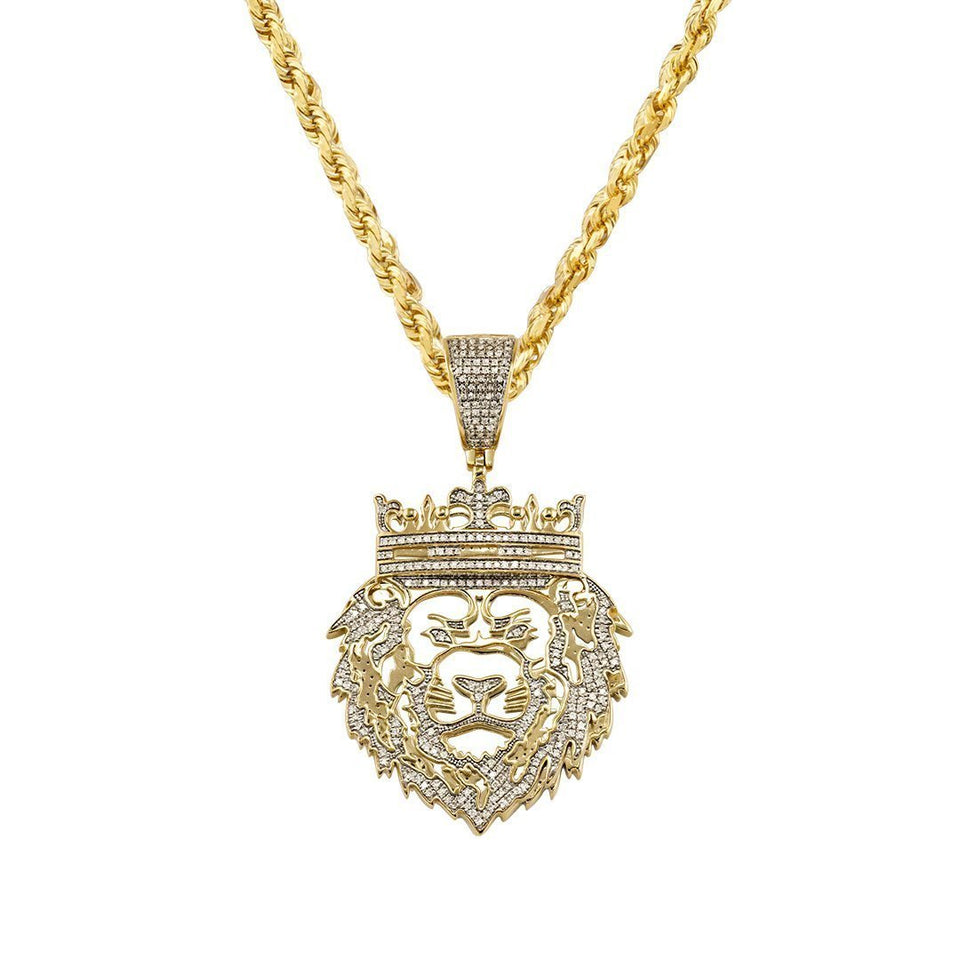 Diamond lion pendant store