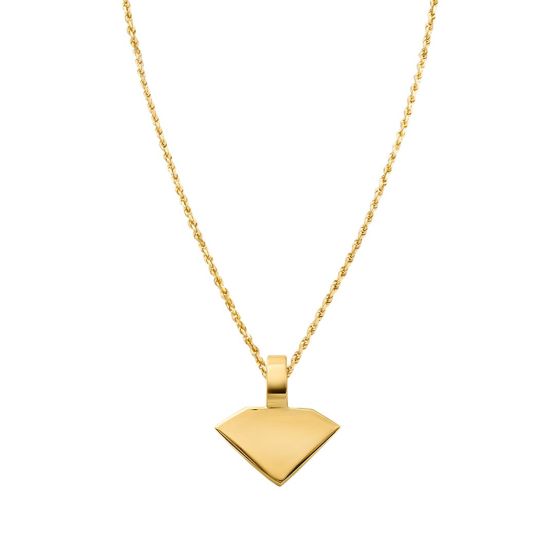 yellow DIAMOND SHAPED PENDANT IN 14K YELLOW GOLD 0.50 CTW