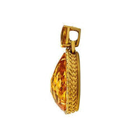 Thumbnail for Huge Citrine Diamond Pendant in 14k Yellow Gold 57.24 Ctw