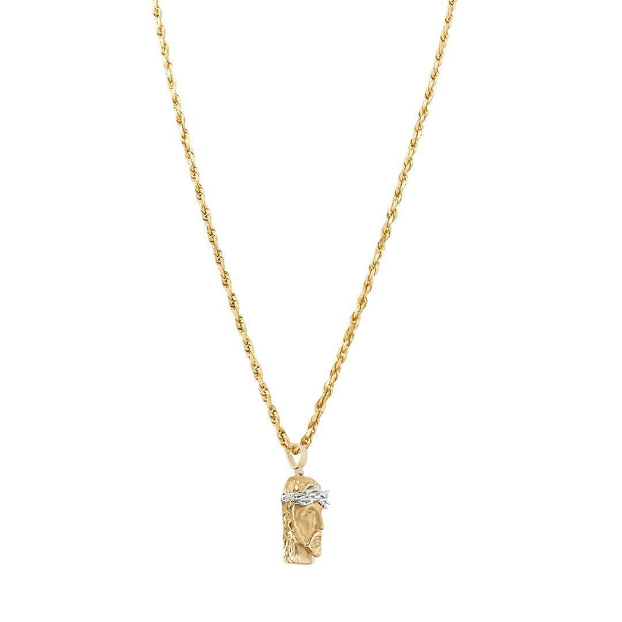 14k Gold Two Tone Jesus Head Pendant – Avianne Jewelers