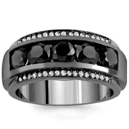 Mens Black Diamond Rings - Black Diamond Rings For Men - Avianne & Co ...