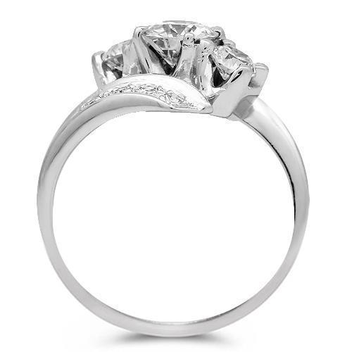 18K White Gold Diamond Engagement Ring Set 1.15ct Band: 1mm, Eng.: 1.2mm  012618