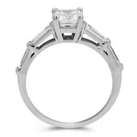 Thumbnail for 14K Solid White Gold Diamond Engagement Ring 2.04 Ctw