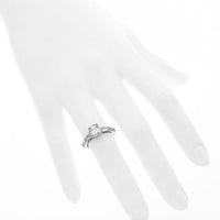 Thumbnail for 14K Solid White Gold Diamond Engagement Ring 2.04 Ctw