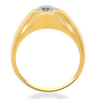 Thumbnail for 14K Solid Yellow Gold Mens Solitaire Clarity Enhanced Diamond Ring 1.45 Ctw