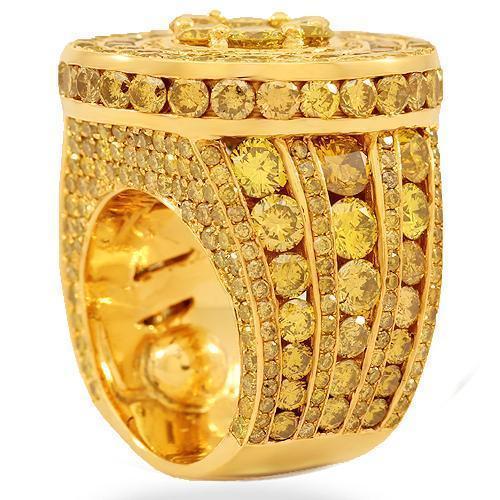 2 Carat Oval Fancy Yellow Diamond Men's Ring (GIA CERTIFIED) | Diamond  Mansion
