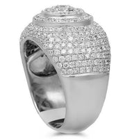 Thumbnail for 14K  White Gold Mens Diamond Pinky Ring 4.50 Ctw