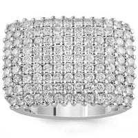 Thumbnail for 14K White Solid Gold Mens Diamond Ring 5.50  Ctw